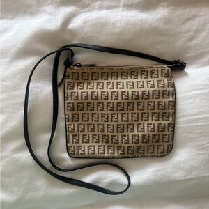 Fendi Brown and Black Crossbody Bag